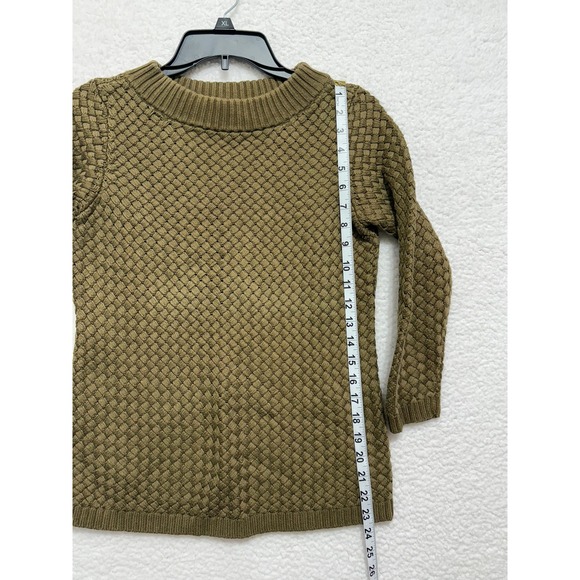 Talbots Classic Collection Women's Olive Green Textured Knit Sweater Medium - Picture 7 of 7